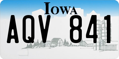 IA license plate AQV841