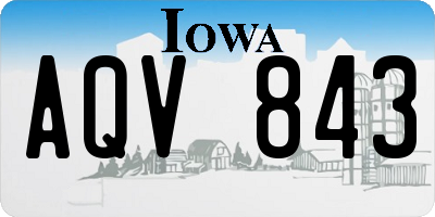 IA license plate AQV843