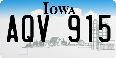IA license plate AQV915