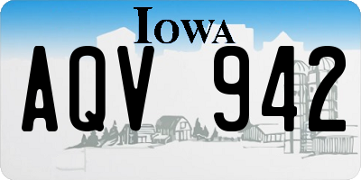 IA license plate AQV942