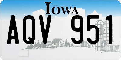 IA license plate AQV951