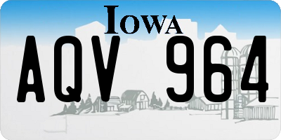 IA license plate AQV964