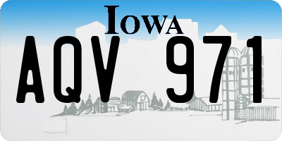 IA license plate AQV971