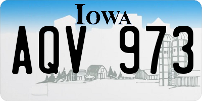 IA license plate AQV973