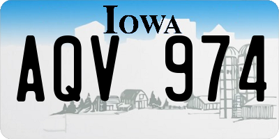 IA license plate AQV974