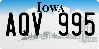 IA license plate AQV995
