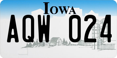 IA license plate AQW024