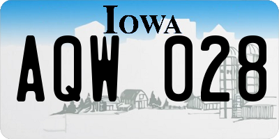 IA license plate AQW028