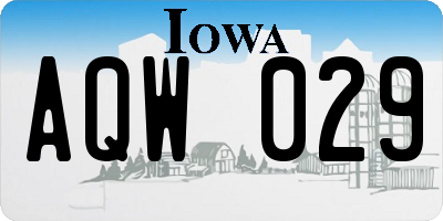 IA license plate AQW029