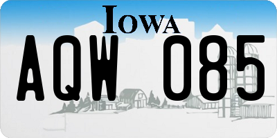 IA license plate AQW085