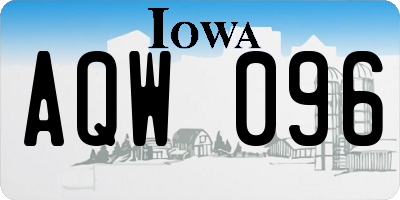 IA license plate AQW096