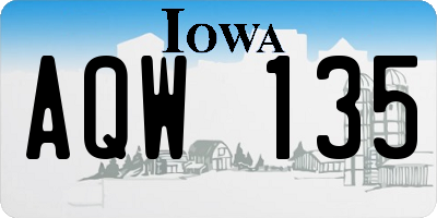 IA license plate AQW135