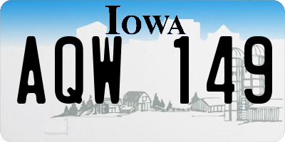 IA license plate AQW149
