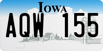 IA license plate AQW155