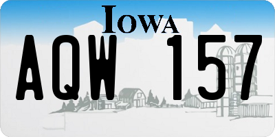 IA license plate AQW157