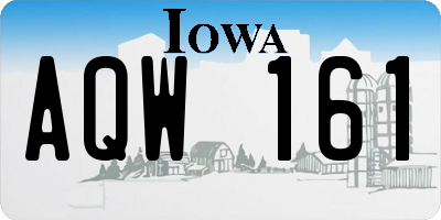 IA license plate AQW161