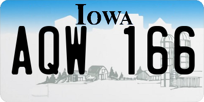 IA license plate AQW166