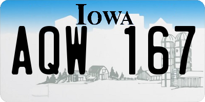 IA license plate AQW167