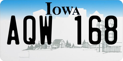 IA license plate AQW168