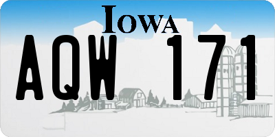 IA license plate AQW171