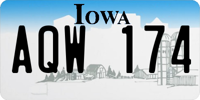 IA license plate AQW174