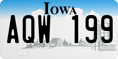 IA license plate AQW199