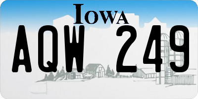 IA license plate AQW249