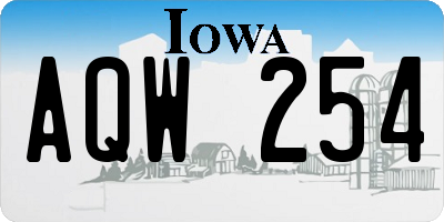 IA license plate AQW254