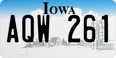 IA license plate AQW261