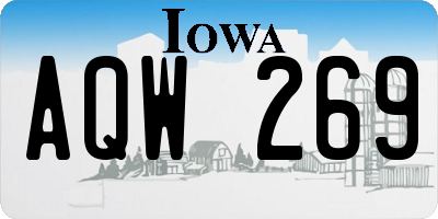 IA license plate AQW269