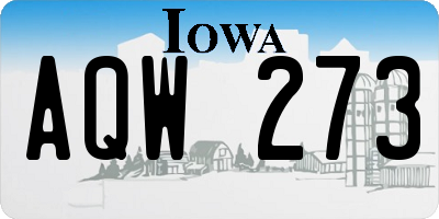 IA license plate AQW273