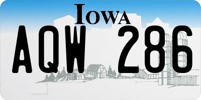 IA license plate AQW286