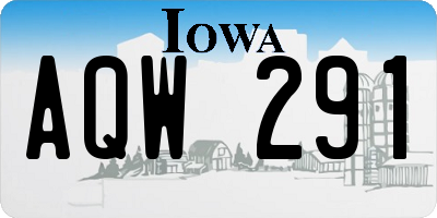 IA license plate AQW291