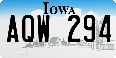 IA license plate AQW294
