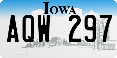 IA license plate AQW297
