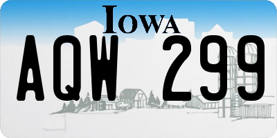 IA license plate AQW299