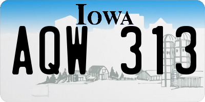 IA license plate AQW313