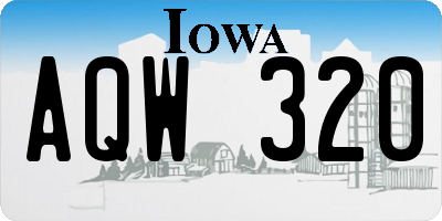 IA license plate AQW320