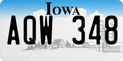 IA license plate AQW348