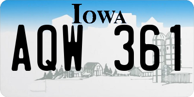 IA license plate AQW361