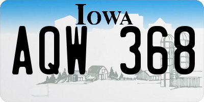 IA license plate AQW368