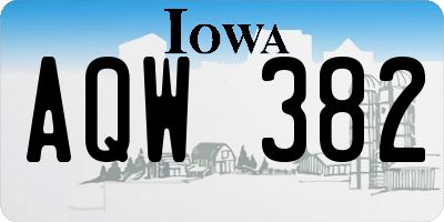 IA license plate AQW382