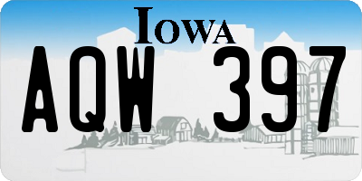 IA license plate AQW397