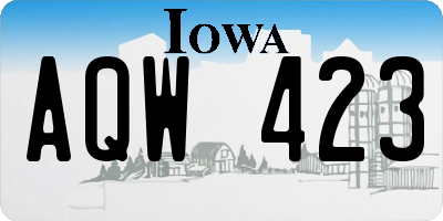 IA license plate AQW423