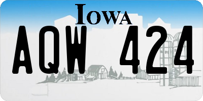 IA license plate AQW424