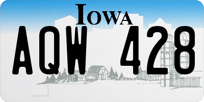 IA license plate AQW428