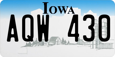 IA license plate AQW430