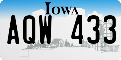 IA license plate AQW433