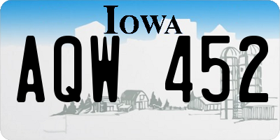 IA license plate AQW452