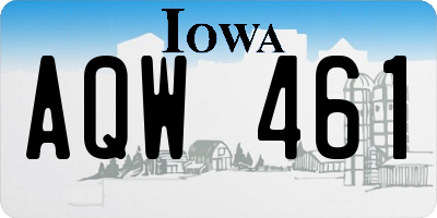 IA license plate AQW461
